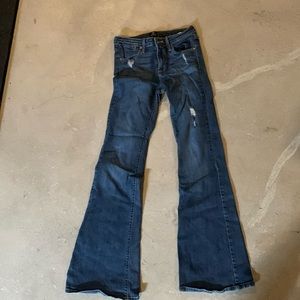 Just Black dark blue flare jeans